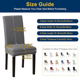Chair Covers, Stretch Kitchen Dining Room Chair Covers Set of 6, Removable Washable Dining Chair Slipcovers for Home, Hotel, Banquet