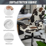 Cow Print Universal Office Chair Cover Stretchable Elastic Desk Chair Cover Dustproof Computer Chairs Slipcover