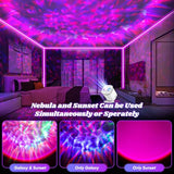 Galaxy Projector, Galaxy Projector for Bedroom, Night Light for Kids, Nebula Ceiling LED Lamp, Room Decor, with Timer and Remote, Gifts for Birthdays