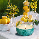 Citronella Candles Outdoor, Large Citronella Candle Outdoor for Patio, 3 Pack 12oz Summer Candle Bulk for Home Garden Yard Camping Party Indoor Outside Decorative, 210 Hours Long Burning, 3 Wick
