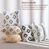 AmHoo Pack of 2 Decorative Throw Pillow Covers Rhomboid Luxury Super Soft Plush Set Case Cushion for Couch Sofa Bedroom 20 x 20-Inch Tawny Brown