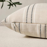 Hckot Throw Pillow Covers 20x20 Set of 2 Striped Pillow Covers Textured Linen Decorative Pillows Square Cushion Covers for Sofa Couch Bed Living Room Farmhouse Decor, Grey