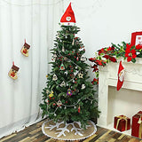 N&T NIETING Christmas Tree Skirt, 30 Inch Burlap Tree Skirt for Christmas Holiday Party Decorations Xmas Indoor Outdoor Home Office Decorations