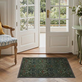 2x4 Washable Small Entryway Rug Non Slip Indoor Door Mat Forest Green