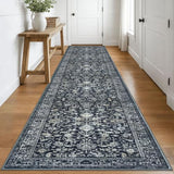 Runner for Hallway 3x16 ft Washable Runner Rug, Midnight Navy