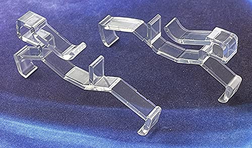 Valance Clips 10pcs 2.5inch Clear Plastic Hidden Retainer Holder Clip for Window Blind Valance,Horizontal Faux & Wood Blinds Parts