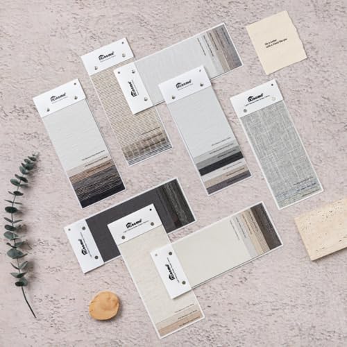 Kincmo Motorized Blinds with Remote, Light Filtering Roller Shades Work with Apple Homekit,Alexa,Google Home, Custom Electric Blinds with App,Voice Control (50% 60% 70% 75% Blackout Fabric Samples)