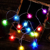 Wettarn 10 ft Polyhedral Dice String Lights LED Dice Lights Strands Extendable Glow in the Dark Party Decorations for Role Playing Game Bedroom Indoor Outdoor Wedding Tree Garden Decoration