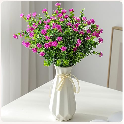 Origami Ceramic Vase with Ribbon, 7.9" H, Artistic Design Flower Vase Geometrical Style for Modern Home Decoration
