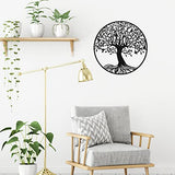 Demissle Tree of Life Metal Wall Art 11.8 Inch Wall Hanging Family Tree Wall Decor Hanging Garden Sculptures for Bedroom Living Room Decor Indoor Outdoor Decoration Christmas gift