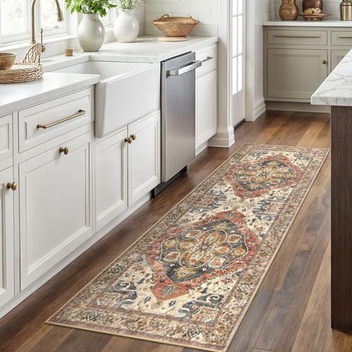 2x6 Washable Runner Rug, Non Slip Soft Area Rug for Hallway Kitchen