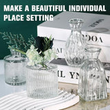 Glass Bud Vases Set of 4, 4 Sizes of Small Flower Vase for Party or Home Table Decorations