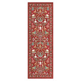 Christmas 2x6 Runner Rug for Hallway Kitchen Entryway, Red