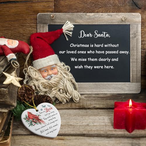 Cardinal Memorial Christmas Ornament Keepsakes - Sympathy, Bereavement Gifts for Loss of Loved One, Condolences Gift, in Loving Memory of Mother, Father, Son, Daughter, Brother, Husband