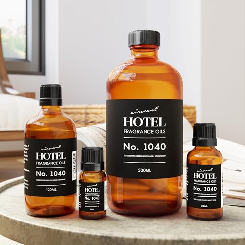 AirScent Central Park Hotel Diffuser No. 1040 - Elderflower Fresh Cut Grass Strawberry - Premium Fragrance Oil for Ultrasonic and Waterless Diffusers and Crafting - 500 mL, 16.9 fl oz Bottle