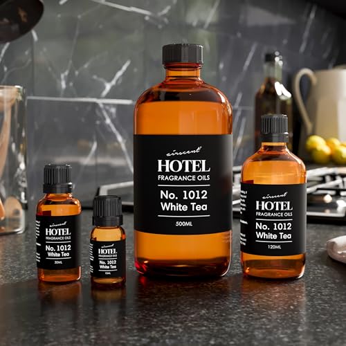 AirScent Hotel Diffuser Oil No. 1012 - The White Tea Hotel Scent - 10 mL | Premium Fragrance Oil for Ultrasonic and Waterless Diffusers and Crafting - 0.34 fl oz Dropper Bottle - Hotel Scent Dupe