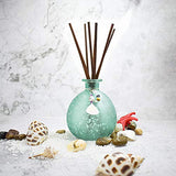 Reed Diffuser, Onesky Ocean Mist Home Fragrance Gift Set for Home Bathroom Office Elegant Decorations, Aromatherapy Oil Refill -3.4 fl oz Essential Oil&8 Reed Sticks&Blue Snowflake Round Bottle