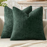 MIULEE Decorative Couch Throw Pillow Covers 20x20 in Christmas Green 2 Pack