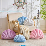 Shell Pillow，Seashell DecorativeThrow Pillow Light Pink Seashell Shaped Pillows 13x10 Inch Room Decor Cute Pillows for Couch Bed