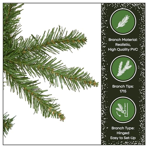 National Tree Company 10 ft Unlit Kingswood Fir Slim Artificial Christmas Tree, 1,715 Tips, Includes Stand, Green