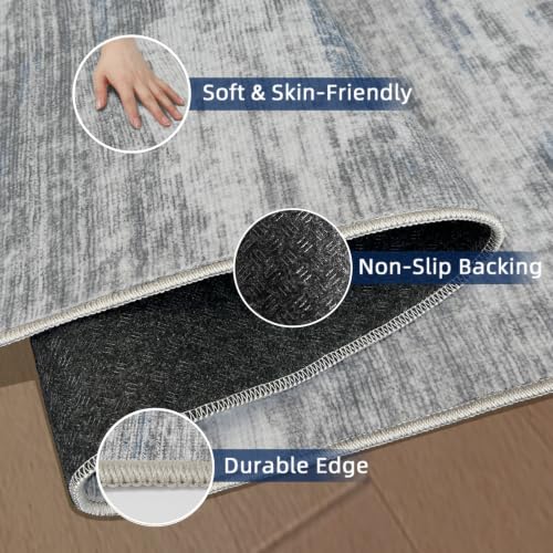 6x9 Area Rugs for Living Room, Non-Slip Modern Abstract Soft Large Washable Rug, Ultra-Thin Indoor Floor Rugs for Bedroom Dining Room,Home Office Decor