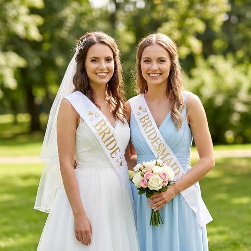 50 Pack Individually Wrapped White Satin Sashes Bulk, 31.5” x 3.7” Plain Blank Sashes for DIY Pageants, Senior 2026, Birthday, Wedding, Sublimation Blanks & Party Decorations