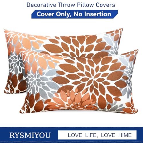 Decorative Throw Pillow Covers Set of 2 Brown Coffee pillow covers 12x20