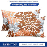 Decorative Throw Pillow Covers Set of 2 Brown Coffee pillow covers 12x20