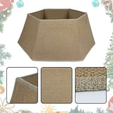 SHENG HONG 30 Inch Christmas Tree Collar Buffalo Plaid Christmas Tree Skirts Tree Ring Christmas Decorations for Party Holiday Home Decoration - Flax