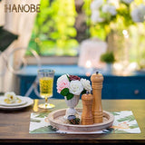 Hanobe Unfinished Round Wooden Craft Trays for DIY, 2PC Decorative Plate