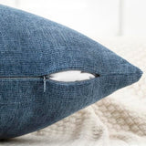 Jepeak 24x24 Inch Decorative Chenille Throw Pillow Covers, Pack of 2 Cozy Concise Pillow Cases Soft Farmhouse Modern Square Cushion Covers for Sofa Couch Bed Living Room Home Decor, Steelblue