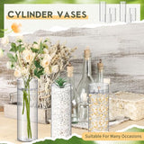 Nuogo 12 Pcs Plastic Clear Cylinder Vase for Home 10 Inch Acrylic Flower Clear Vase Centerpiece for Centerpieces Wedding Party Decorations