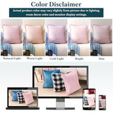 PAVILIA Light Pink Throw Pillow Covers with Pom Pom 18x18 Set of 2, Decorative Pillow Cases for Bedroom Aesthetic, Small Throw Pillows Set for Bed, Velvet Euro Plush Cushion Covers for Sofa Couch