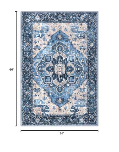 3x5 Washable Area Rug Non Slip Door Mat Indoor for Entryway Bedside