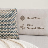 Boho Living Throw Pillows - Boho Throw Pillows with Boho Pillow Covers 18x18 Indigo Pack of 2