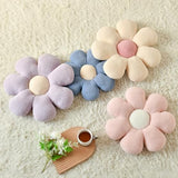 Xuyier Flower Shaped Throw Pillow,Soft Daisy Pillow with Decorative Pillows for Bed Couch Chair Floor, Flower Plush Pillows for Living Room Bed Room Seat Cushion(14.9" Ivory)