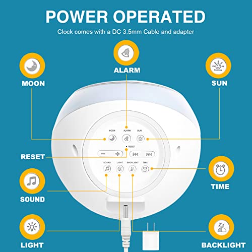 Sun & Moon Rise Kids Alarm Clock + Time to Wake Kids Alarm Clock Sleep Trainer Kit