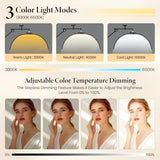 LIONVISON Half Moon Lash Lighting: Foldable Floor LED Lamp for Eyelash - 45W Portable Esthetician Light with Phone Holder for Lash Artist Tech Tattoo Salon