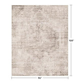 Hazo Haus Farmhouse Area Rugs for Living Room, 8x10 Washable Abstract Rug for Bedroom, Dining Room Under Table and Home Office, Ultra-Soft Low Pile Design, Stain Resistant (Beige/Brown/Peach)