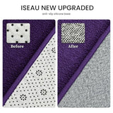 ISEAU 2x8 Soft Runner Rug for Hallway, Washable and Non-Slip, Purple