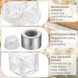 Sabary 30 Set Square Glass Diffuser Bottles with Silver Caps Refillable Diffuser Bottles Set 1.7oz Empty Aromatherapy Jar Ideal for Essential Oils Reed Sticks Home Fragrance