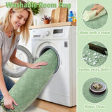 Green 5x7 Minimalist Washable Area Rugs for Bedroom Living Room