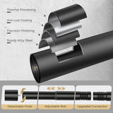 2 Pack Curtain Rods for Windows 28 to 48, 1 Inch Black Curtain Rod Adjustable, Heavy Duty Curtains Rods Modern Style for Bedroom/Living Room/Kitchen, 32"-60"