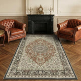 Washable 4'x6' Vintage Area Rug for Bedroom Living Room
