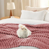 Bedsure Soft Queen Size Blanket for Bed Dusty Pink 90"x90"