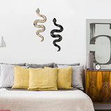 Gerrii Set of 2 Earthy Room Decor Wall Art Boho Witchy Wooden Snake Decor Natural Aesthetic Wall Hanging Boho Art for Apartment Bedroom Living Room(Crawl)