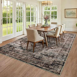GarveeHome 6x9 Rugs for Living Room Washable Area Rug Brown