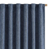 jinchan Burlap Linen Look Curtains 84 Inches Long Blue Textured Curtains for Living Room Light Filtering Farmhouse Curtain Panels Semi Sheer Country Rustic Bedroom Window Drapes Rod Pocket 2 Panels