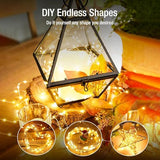4 Pack LED Fairy Lights Battery Operated 20FT 60 LEDs Silver Wire String Lights Twinkle Lights Starry Fairy Lights for Bedroom Christmas Wedding Party Indoor Outdoor Decorations, Warm White
