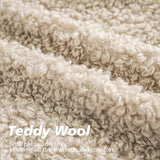 Foindtower Curly Boucle Faux Fur Lumbar Throw Pillow Covers 12x20 Oatmeal